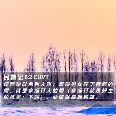 民 數 記 6:2 CUVT Bible Verse Image