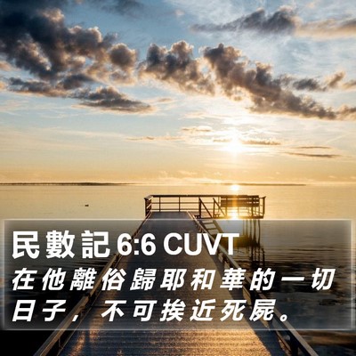 民 數 記 6:6 CUVT Bible Verse Image