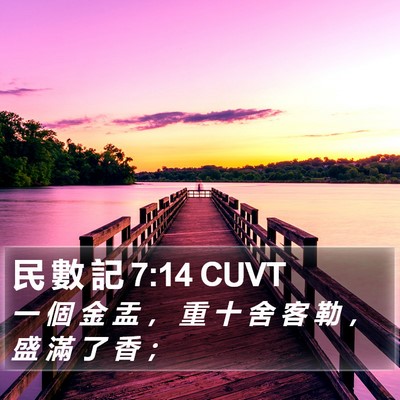 民 數 記 7:14 CUVT Bible Verse Image