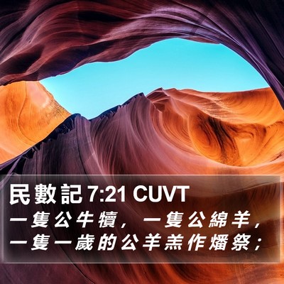 民 數 記 7:21 CUVT Bible Verse Image
