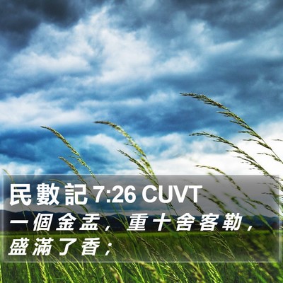 民 數 記 7:26 CUVT Bible Verse Image