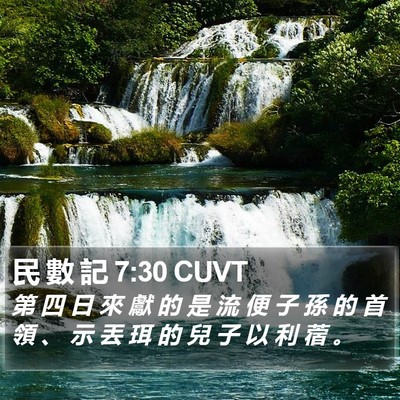 民 數 記 7:30 CUVT Bible Verse Image