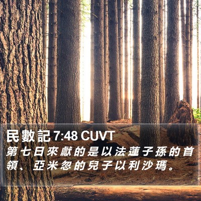 民 數 記 7:48 CUVT Bible Verse Image