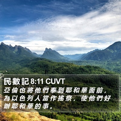 民 數 記 8:11 CUVT Bible Verse Image