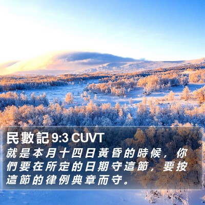 民 數 記 9:3 CUVT Bible Verse Image