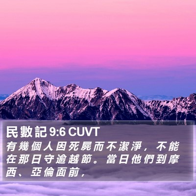 民 數 記 9:6 CUVT Bible Verse Image