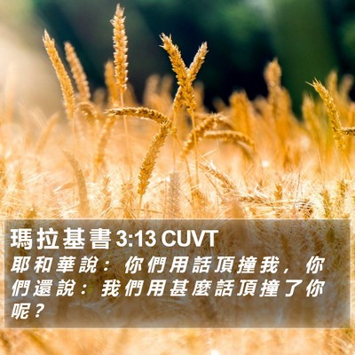 瑪 拉 基 書 3:13 CUVT Bible Verse Image