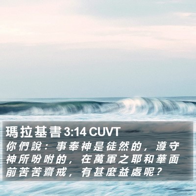 瑪 拉 基 書 3:14 CUVT Bible Verse Image