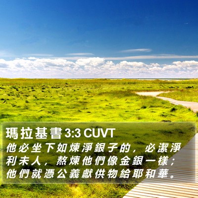 瑪 拉 基 書 3:3 CUVT Bible Verse Image