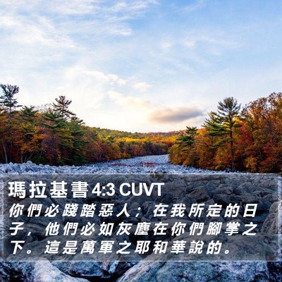 瑪 拉 基 書 4:3 CUVT Bible Verse Image