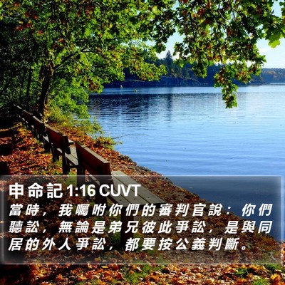 申 命 記 1:16 CUVT Bible Verse Image