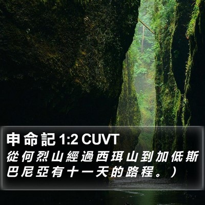 申 命 記 1:2 CUVT Bible Verse Image