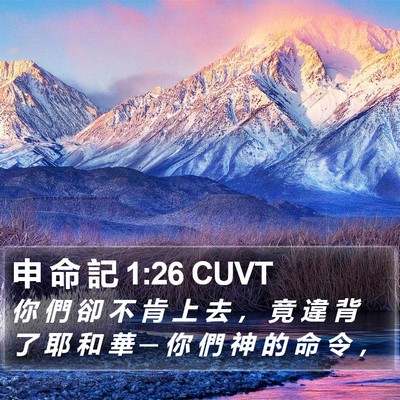 申 命 記 1:26 CUVT Bible Verse Image