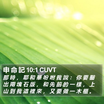 申 命 記 10:1 CUVT Bible Verse Image