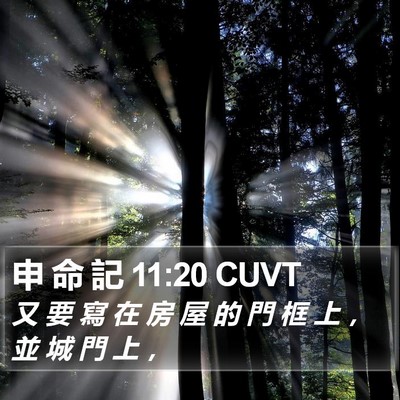申 命 記 11:20 CUVT Bible Verse Image