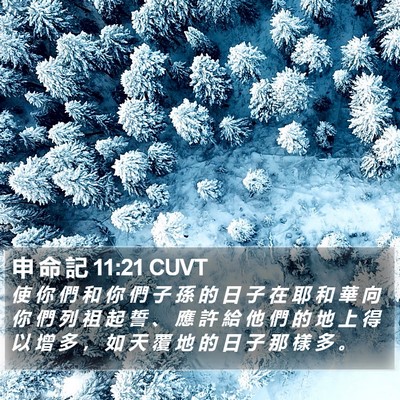 申 命 記 11:21 CUVT Bible Verse Image