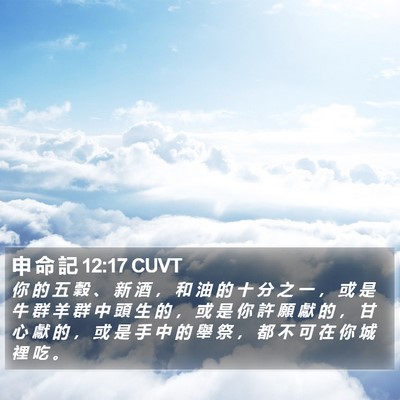 申 命 記 12:17 CUVT Bible Verse Image