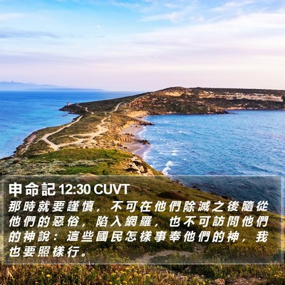 申 命 記 12:30 CUVT Bible Verse Image