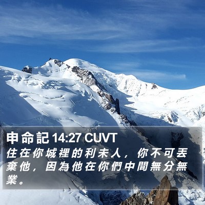 申 命 記 14:27 CUVT Bible Verse Image