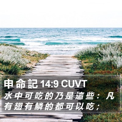 申 命 記 14:9 CUVT Bible Verse Image