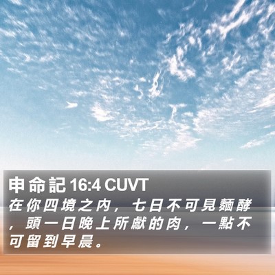 申 命 記 16:4 CUVT Bible Verse Image