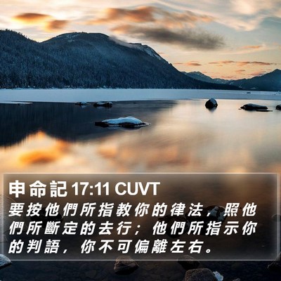 申 命 記 17:11 CUVT Bible Verse Image