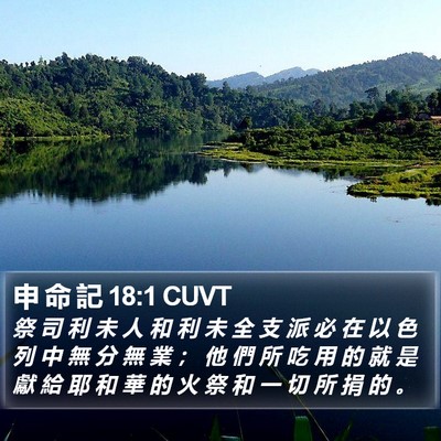 申 命 記 18:1 CUVT Bible Verse Image