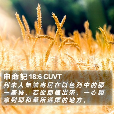 申 命 記 18:6 CUVT Bible Verse Image