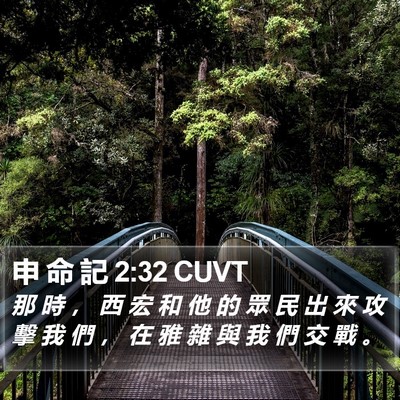 申 命 記 2:32 CUVT Bible Verse Image