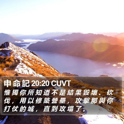 申 命 記 20:20 CUVT Bible Verse Image