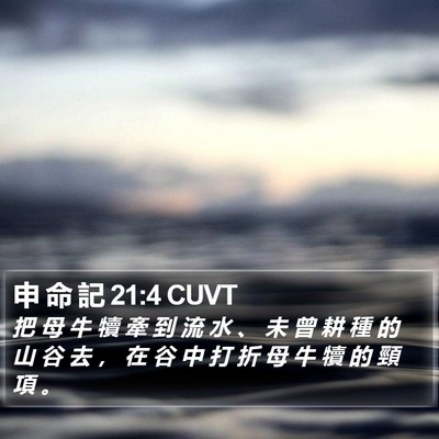 申 命 記 21:4 CUVT Bible Verse Image