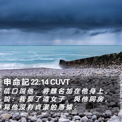 申 命 記 22:14 CUVT Bible Verse Image