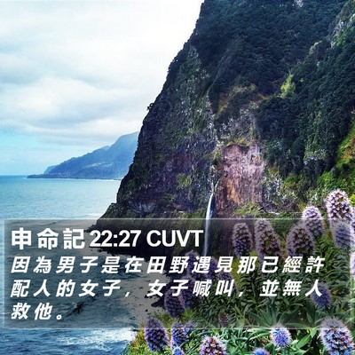 申 命 記 22:27 CUVT Bible Verse Image