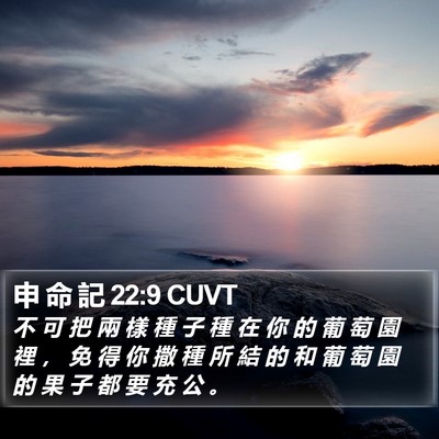 申 命 記 22:9 CUVT Bible Verse Image