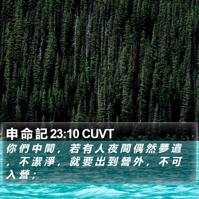 申 命 記 23:10 CUVT Bible Verse Image
