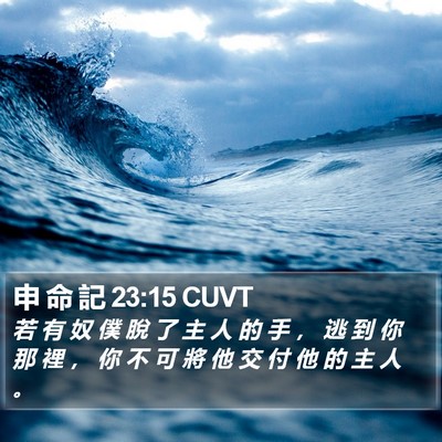 申 命 記 23:15 CUVT Bible Verse Image