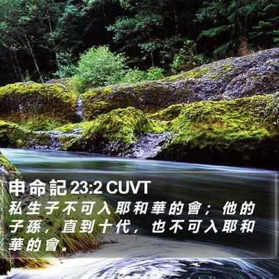 申 命 記 23:2 CUVT Bible Verse Image