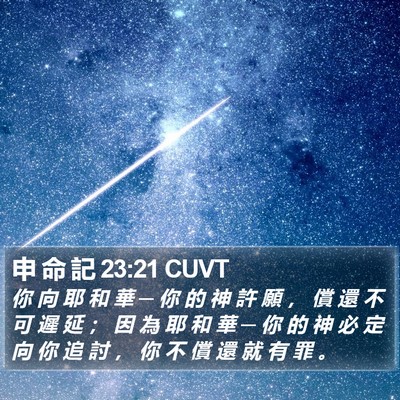 申 命 記 23:21 CUVT Bible Verse Image