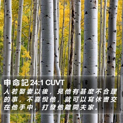 申 命 記 24:1 CUVT Bible Verse Image