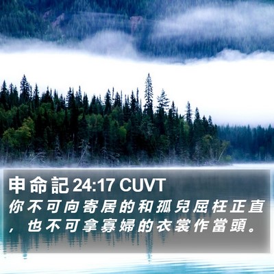 申 命 記 24:17 CUVT Bible Verse Image