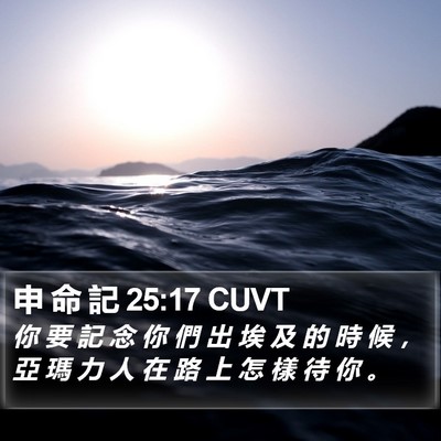 申 命 記 25:17 CUVT Bible Verse Image
