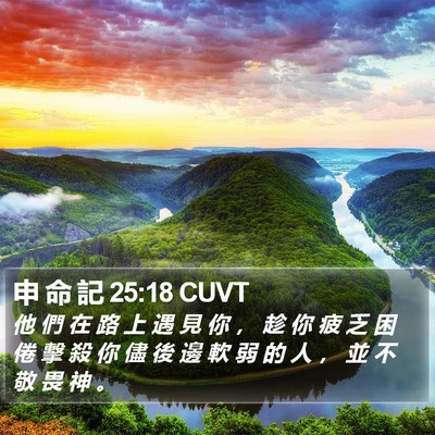 申 命 記 25:18 CUVT Bible Verse Image