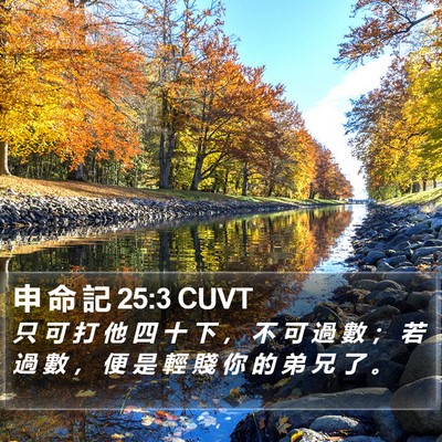 申 命 記 25:3 CUVT Bible Verse Image
