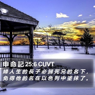 申 命 記 25:6 CUVT Bible Verse Image
