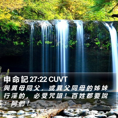 申 命 記 27:22 CUVT Bible Verse Image