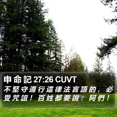 申 命 記 27:26 CUVT Bible Verse Image
