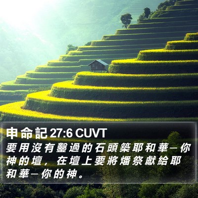 申 命 記 27:6 CUVT Bible Verse Image