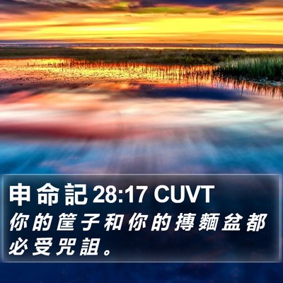 申 命 記 28:17 CUVT Bible Verse Image