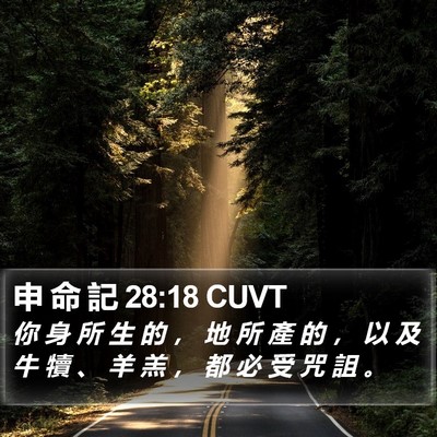 申 命 記 28:18 CUVT Bible Verse Image