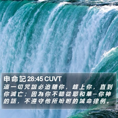 申 命 記 28:45 CUVT Bible Verse Image